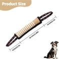thumbnail image 2 of Tingzi Dog Tug Toy, Dog Training Bite Pillow Jute Bite Toy, with 2 Strong Handles for Puppy Training Interactive Play, Fetch, Tug of War, Suitable for Small Medium Large Dogs (Black Footprints), 2 of 5