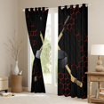 thumbnail image 3 of Homewish Bhockey Sport Game Blackout Curtains Set of 2 (52x84 Each),Geometric Honceycomb Hexagon Window Curtains,Black Brown Red Curtains and Drapes For Boys Kids,Super Cozy Room Decor, 3 of 6