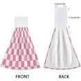 thumbnail image 4 of SKYSONIC Cute Pink Checkerboard Checkered Plaid Gingham Tartan Pattern Hanging Hand Towels with Hanging Loop, Bathroom Hand Towels Soft Thick Dish Cloth Hand Towels for Kitchen Bathroom, 12"x17", 4 of 6