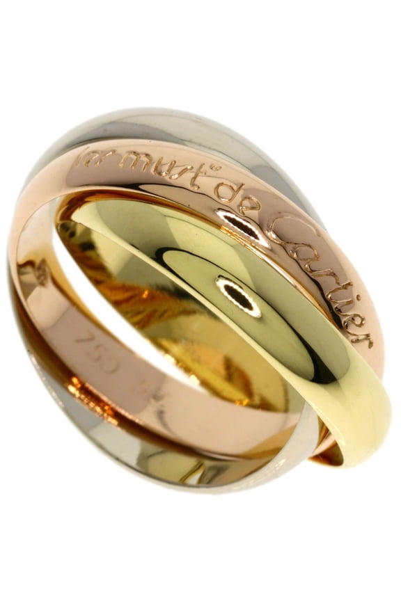 Pre-Owned Cartier Trinity #50 Ring - 18K Pink Gold/18K Yellow White Gold Women's CARTIER