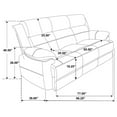 thumbnail image 4 of Pemberley Row Faux Leather Dark Brown Sofa Set Reversible 86.5" Unassembled, 4 of 13