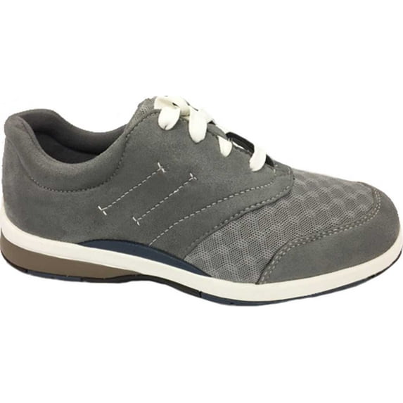Women's Drew Enterprise Comfort Sneaker Grey Microsuede/Mesh 9.5 M