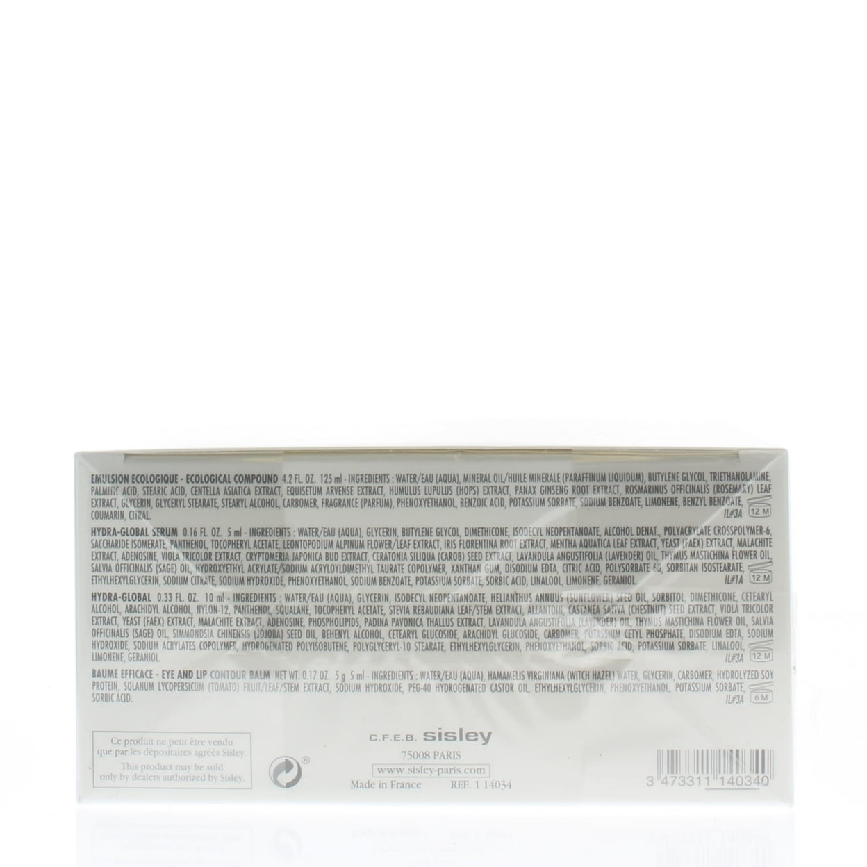 Sisley Emulsion Ecologique Set: 4pcs