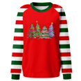 thumbnail image 4 of EHQJNJ Chandail en Molleton Femme Mignon Imprimé Joyeux Noël Col Rond Pull Décontracté Manches Longues Blouse Ample Sans Capuche, 4 of 4