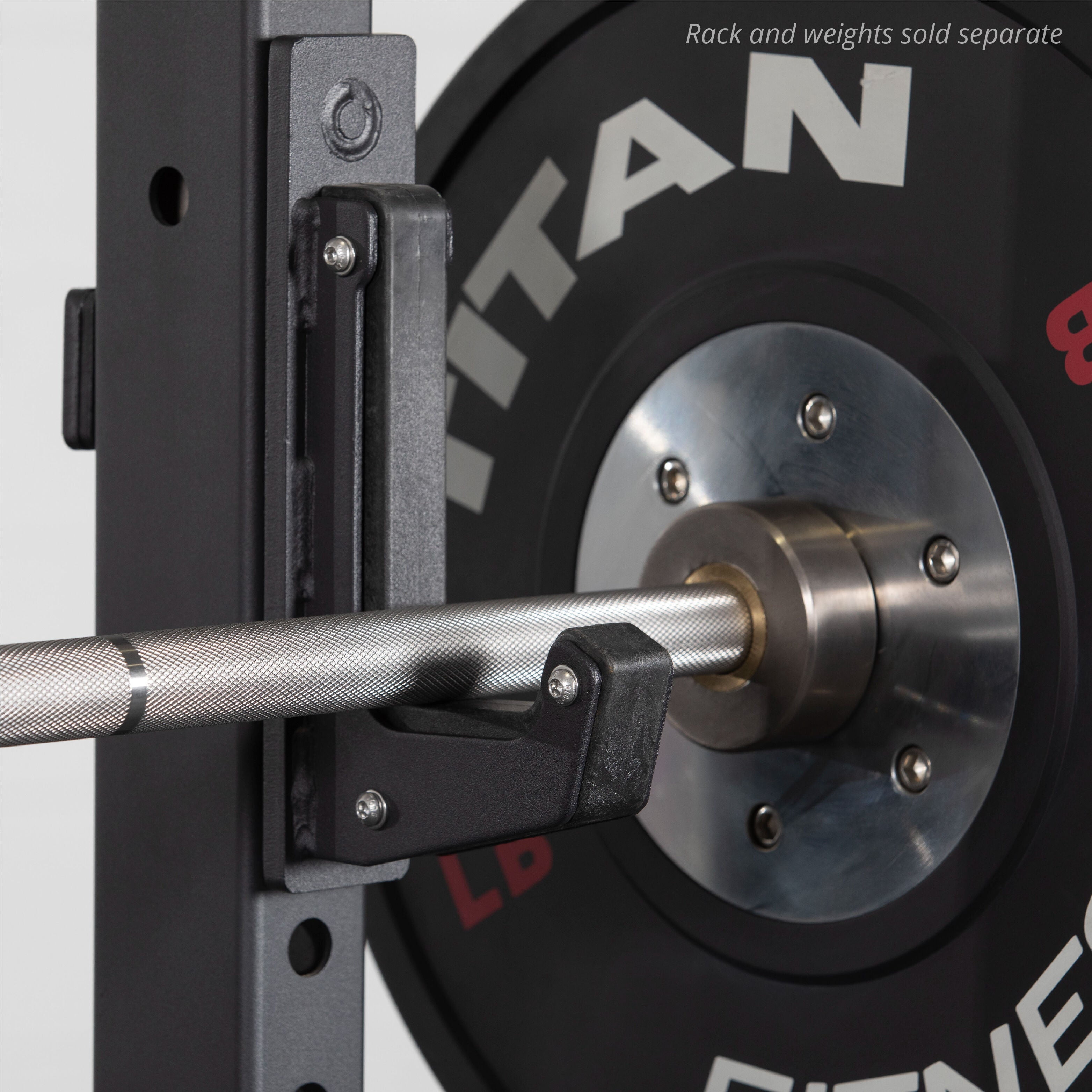 Titan Fitness T-3 Series Sandwich J-Hooks, UHMW Plastic, J-Hook Style Rack Mounted, 1,800 LB Capacity, Fits 3” x 3” Tubular Steel