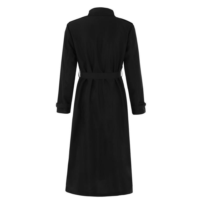 WUWUQF Trench Coat Men Slim Casual Double Breasted Lapel