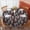 Robot And Robots, variant on Robot and Robots Black Pattern Round Tablecloth 60"x60", Wrinkle Resistant Wipeable Table Cover for Kitchen Dining Room Picnic Patio and Party