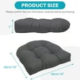 thumbnail image 5 of Topchances Set of 2 Tufted Universal Chair Cushions, Waterproof Outdoor/Indoor Chair Seat Pads, 19" x 19", Dark Grey, 5 of 8