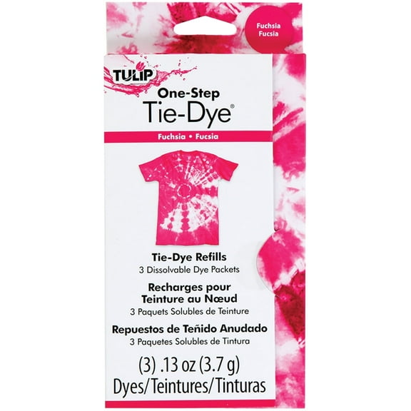 Tulip One-Step Tie-Dye Refill .13oz 3/Pkg-Fuchsia