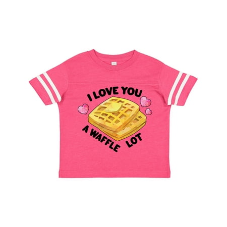 

Inktastic Valentine s Day I Love You a Waffle Lot with Hearts Gift Toddler Boy or Toddler Girl T-Shirt