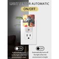 thumbnail image 2 of Fall Night Lights Auto Sensor Raccoon Plug-in LED Nightlights Dusk to Dawn for Living Room, Bedroom, Bathroom, Hallway, Stairways Thanksgiving Wall Decor, Orange Maple Leaves Night Light, 2 of 9