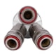 thumbnail image 5 of Acoplador rápido, conector de 3 vías, conector neumático cromado, construcción robusta, 5 of 9
