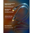 thumbnail image 3 of TianQi 10K 8K HDMI 2.1 Cable 15FT, 48Gbps Ultra High Speed Long HDMI Cable 8K/60Hz 4K/120Hz 144Hz Braided Black HDMI Cord eARC HDR10 HDCP 2.2&2.3 Compatible with Roku TV/PS5/HDTV and More Black, 3 of 5