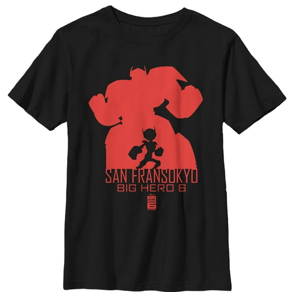 Boy's Big Hero 6 Partner Silhouette  Graphic Tee Black X Small