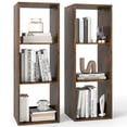 thumbnail image 1 of Gymax 2PCS 3-Cube Bookshelf Modern Vertical Bookcase w/ Anti-tipping Kits Coffee, 1 of 10