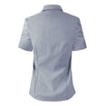 thumbnail image 2 of Doublju Women's Short Sleeve Slim Fit Button Down Dress Shirt (Plus Size Available), 2 of 3