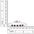 thumbnail image 2 of Gem Stone King 925 Sterling Silver Red Rhodolite Garnet and White G-H Lab Grown Diamond Women Tennis Bracelet (3.26 Cttw, Round 5MM and 2.5MM), 2 of 3