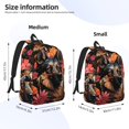 thumbnail image 2 of Disketp Colorful Flower German Shepherd Mochila de Lona Estampada, Mochila Escolar de Viaje Ligera para Estudiantes y Portátil-Small, 2 of 5