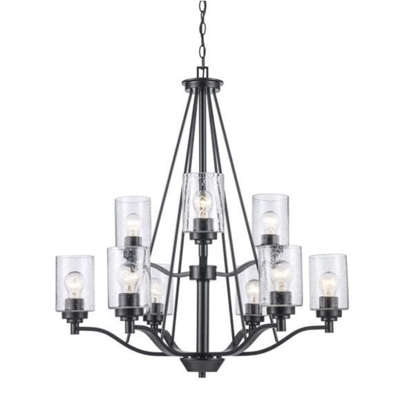 Trans Globe Lighting 80529 Mod Pod 9 Light 30" Wide Chandelier - Black