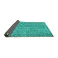thumbnail image 2 of Ahgly Company Indoor Square Abstract Turquoise Blue Contemporary Area Rugs, 3' Square, 2 of 4