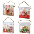 thumbnail image 1 of Christmas Candy Box Plastic 4PCS Clear Cookie Box Xmas Gift Boxes with Handle, 1 of 10