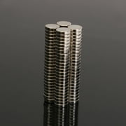 Yirtree 100Pcs 8x2mm N50 Strong Neodymium Disc Magnets with Double-Sided Adhesive Powerful Rare Earth Magnets, Perfect for Fridge, DIY, Building, Scientific, Craft, and Office