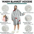 thumbnail image 5 of Wearable Oversized Blanket,Gray Christmas Cardinal Bird Pattern Wearable Blanket Hoodie for Adults,Cozy Hooded Blankets with Super Pockets,Super Warm Fuzzy Pullover for Women & Men, 5 of 6