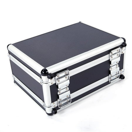 Kadyn 30*15*23cm Aluminum New Framed Locking Gun Pistol HandGun Lock Box Hard Storage Carry Case Black