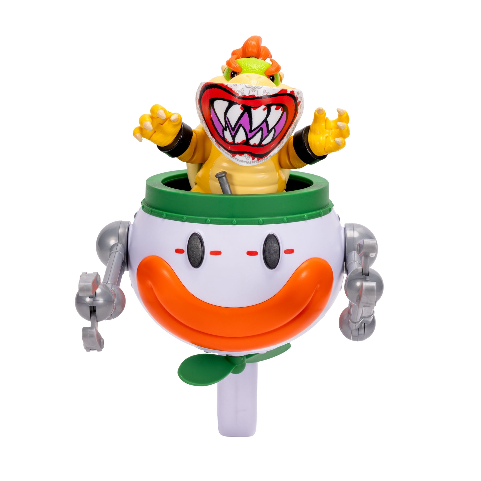 The Super Mario Galaxy Movie - 5 inch Bowser Jr. Action Figure with Clown Car, Paintbrush and Water-Reveal Stickers