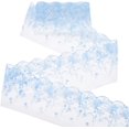 thumbnail image 1 of 5 Yards Polyester Embroidery Shell Lace Ribbon Clothing Decoration Light Steel Blue 6~6-3/4 inch(153~170mm), 1 of 6