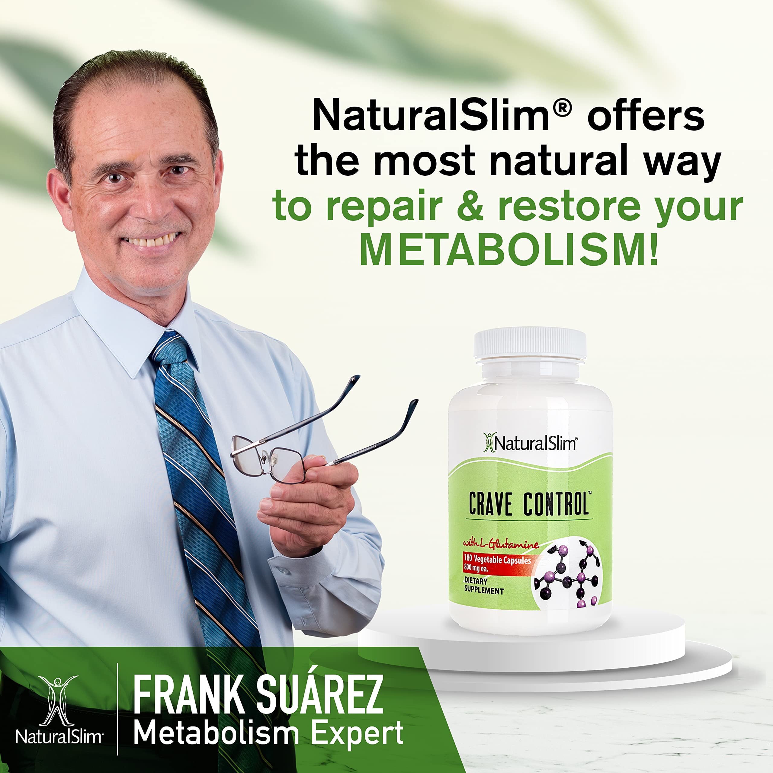 NaturalSlim Crave Control - Appetite Suppressant Pills, 180 Capsules