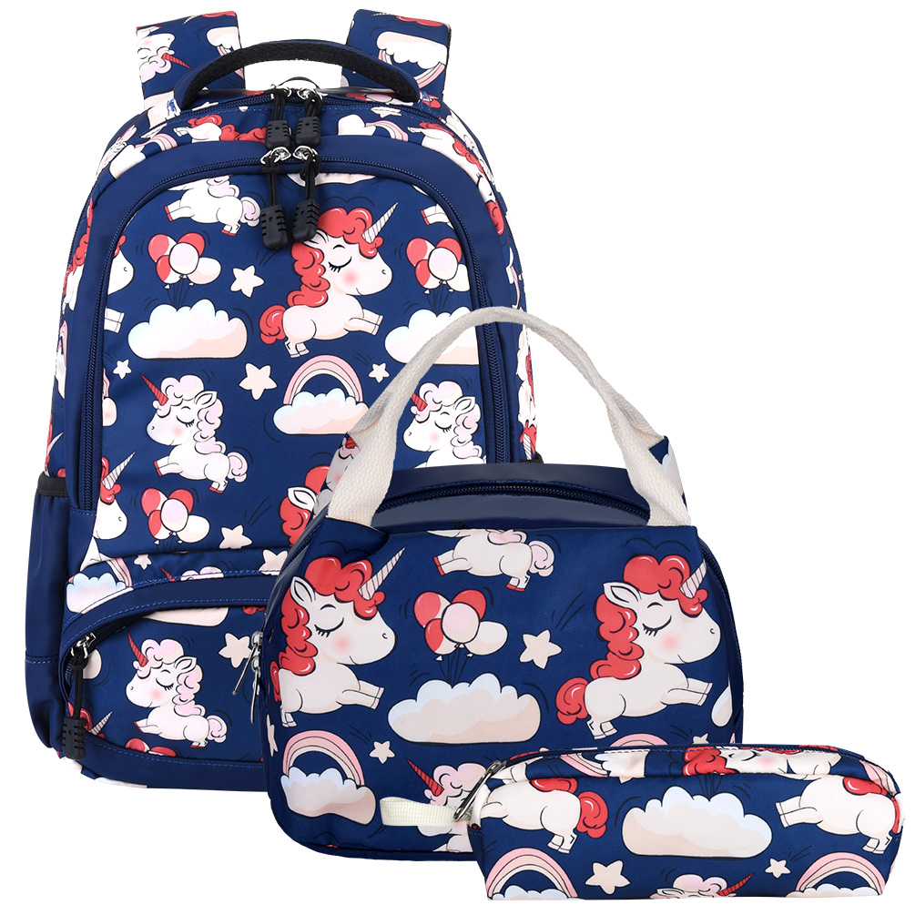 Vbiger 3in1 School Backpack Student Shoulder Bags Set Adorable