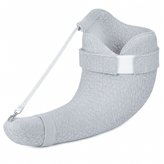 RoamReady Post Shoulder Surgery Pillow, Rotator Cuff Recovery & Arm Support Pillow for Sleeping or Sitting, Adjustable Fill, Light Gray