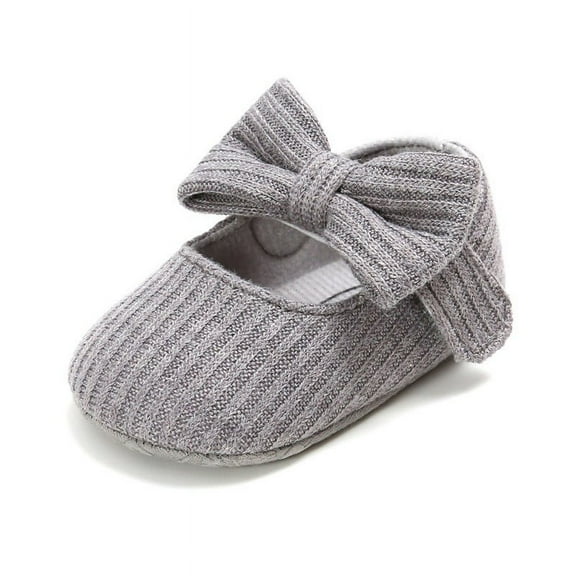Spring Summer Baby Girls Big Bowknot Decor Soft Soled Shoes First Walkers
