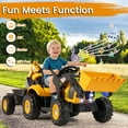 thumbnail image 2 of Gymax 4 in 1 Ride on Tractor Excavator & Bulldozer for Kids Trailer Shovel Bucket, 2 of 10