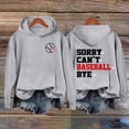 thumbnail image 2 of VISALY Hoodies Pullover Graphic Sweatshirts Women's Letterprinted Baseball Long Sleeved Hoodie Casual Sweaters Business Casual Sweaters Pullover for Women Grey 4Xl, 2 of 4