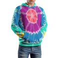 thumbnail image 5 of Colorful Tie-dye Pattern 3D Print Hoodie Men Women Autumn Thin Pullover Sweatshirt Vintage Streetwear Tops, 5 of 6