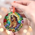 thumbnail image 4 of Funny groundhog scream GLASS Suncatcher Hanging, groundhog meme, wildflowers suncatcher hanging, weirdcore idea home decor, Ornament 2025, Holiday Decoration, 2025, Holiday, 4 of 5