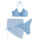 thumbnail image 5 of Traje de baño de 3 piezas con cintura alta y tirantes cruzados para mujer Fridja  nalpqowj51086, 5 of 7