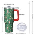 thumbnail image 2 of Green Christmas Santa and Icon Pattern Tumbler with Handle and Lid,40oz Double Wall Vacuum Insulated Tumbler,Cups Gift for Women and Men, 2 of 7