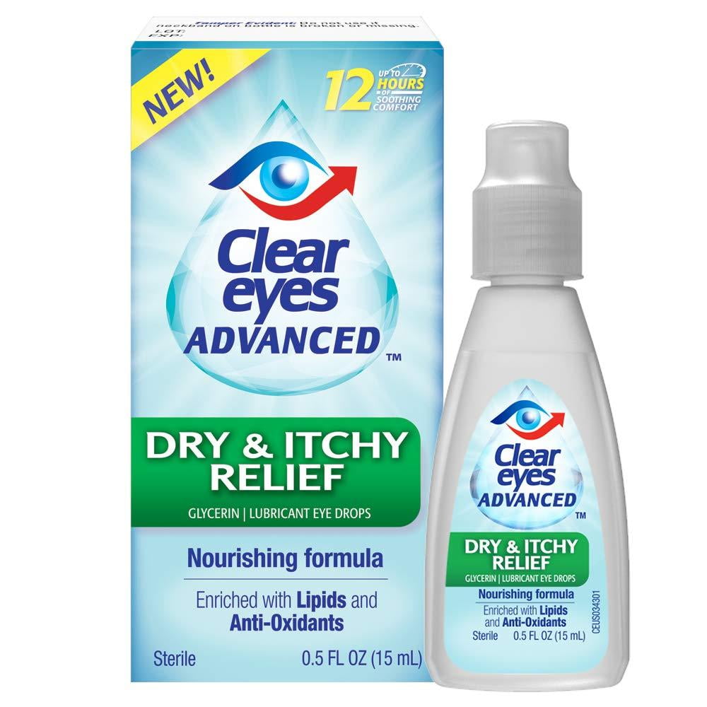 Advanced Dry & Itchy Relief Eye Drops 0.5 FL OZ, Helps