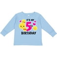 thumbnail image 3 of Inktastic Its My 5th Birthday with Smiling Emoticon Girls Long Sleeve Toddler T-Shirt, 3 of 5