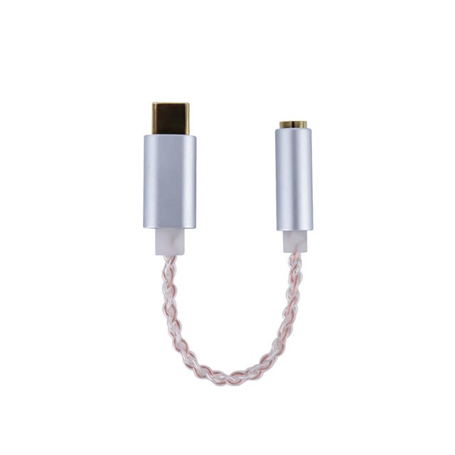 Cable Convertidor De Tipo C A 3,5 Mm Plata Universal Multifuncional Dac Hifi Tipo-C A Conector De Audio Dongle Cable Adaptador De Auriculares Para Computadora Teléfono Tablet matsuzay EL009122-00