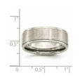 thumbnail image 6 of Chisel Stainless Steel Polished with Brushed Center 8mm Ridged Edge Band, 6 of 7
