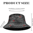 thumbnail image 2 of Denim Heart Bucket Hats, Packable Beach Jean Hat Cotton Summer Lightweight Wide Brim Cap, Outdoor Fishermen Hat, 2 of 7
