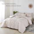 thumbnail image 2 of RYNGHIPY Jacquard Tufts Bedding Set Queen Size 3 Pcs Bohemian Geometric Cream Quilt Sets Soft Lightweight Microfiber Bed Comforter Set for All Seasons (Queen,Cream Beige), 2 of 8