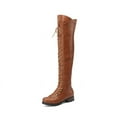 thumbnail image 1 of Chic Strappy High Knee Boots,A New Style for Trendsetting Cool Girls US9, 1 of 4