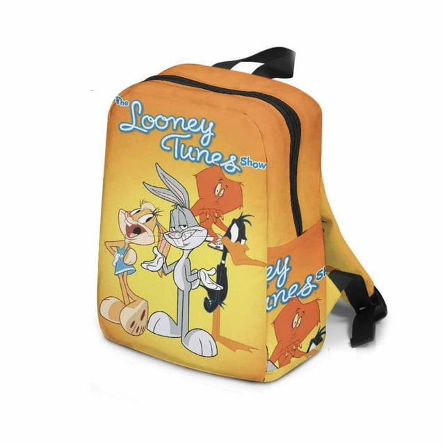 Mochila escolar infantil con dibujos animados de Bugss Bunnys, 23 x 11 x 32 cm