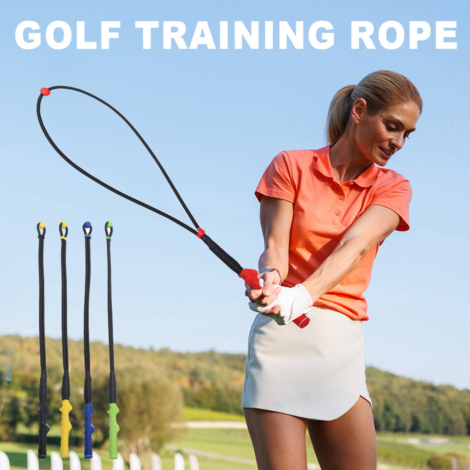 RUISINERY Right Hand Practice Beginners Golfs Assistant Golfs Grip Trainer Swing Training Rope Trainer Aid Golfs Grips Trainer Aid