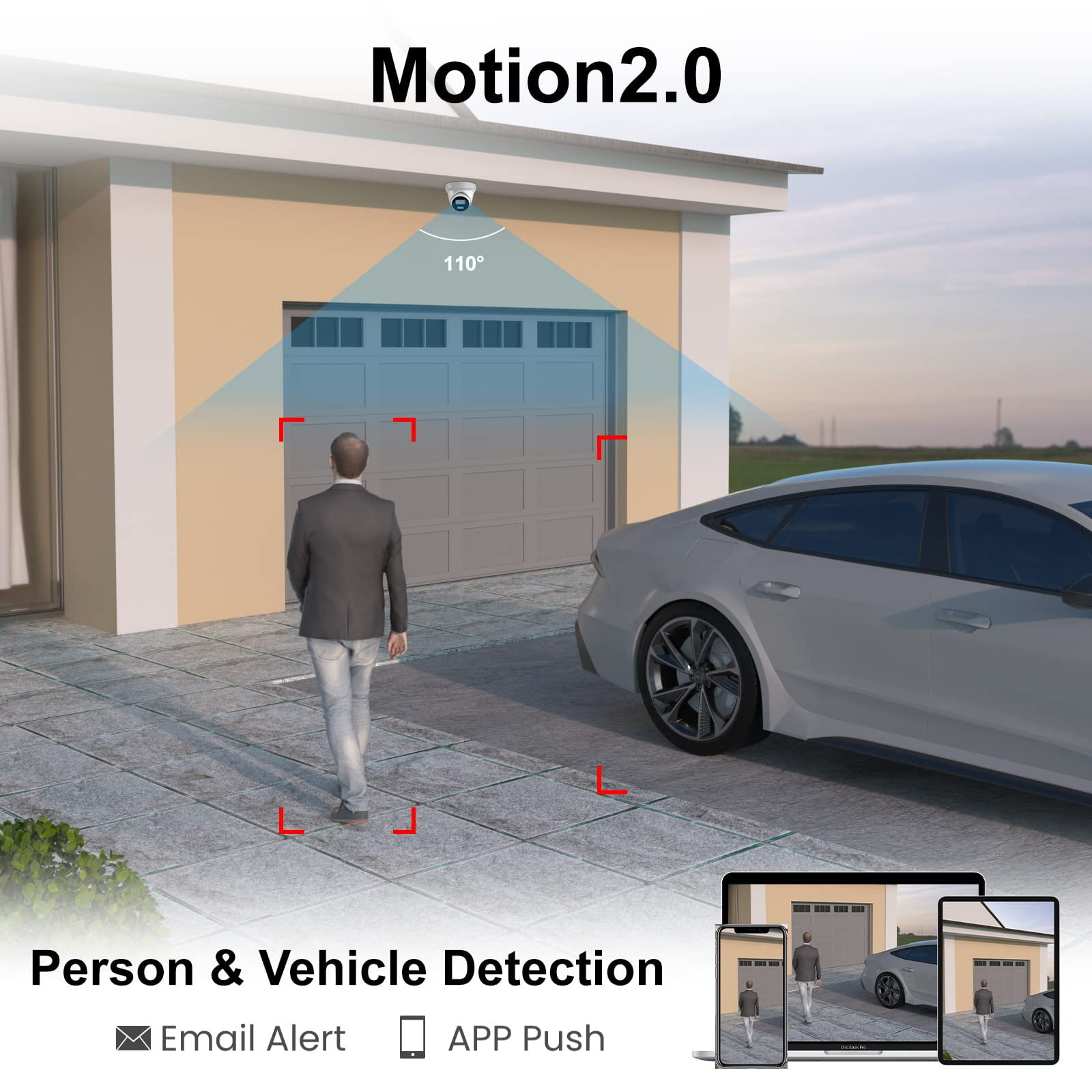 Anpviz Wired Security Camera System, 8CH 4K NVR System, 8PCS 8MP IP Turret Surveillance Cameras with Full Color Night Vision, IP66 Waterproof, for Indoor Outdoor